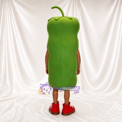 Green Pepper Mascot Costume Full Body for Adults Events