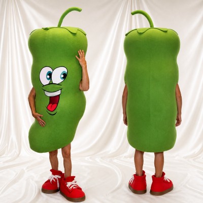 Green Pepper Mascot Costume Full Body for Adults Events