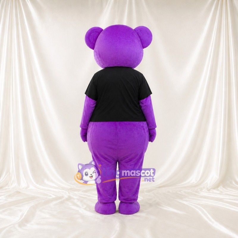 Purple Bear Mascot Costume Full Body for Adults Charity Events