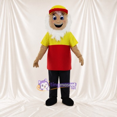 Color Block Service Worker Mascot Costume Full Body for Adults Promotions