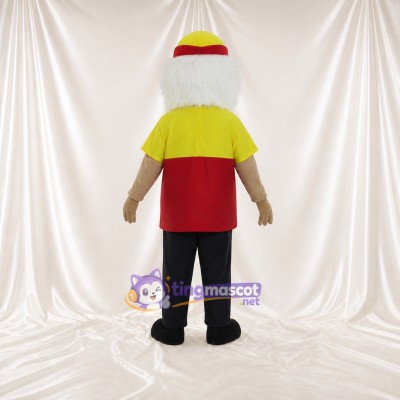 Color Block Service Worker Mascot Costume Full Body for Adults Promotions