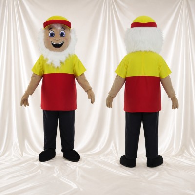 Color Block Service Worker Mascot Costume Full Body for Adults Promotions