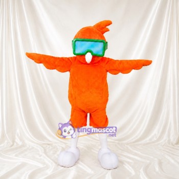 Aviator Bird Mascot Costume Full Body for Adults School Events