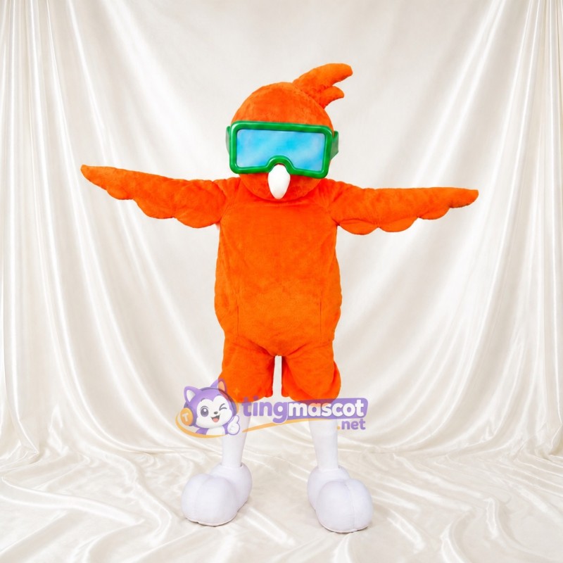 Aviator Bird Mascot Costume Full Body for Adults School Events