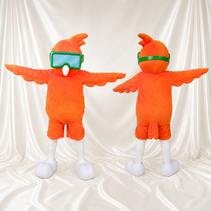 Aviator Bird Mascot Costume Full Body for Adults School Events