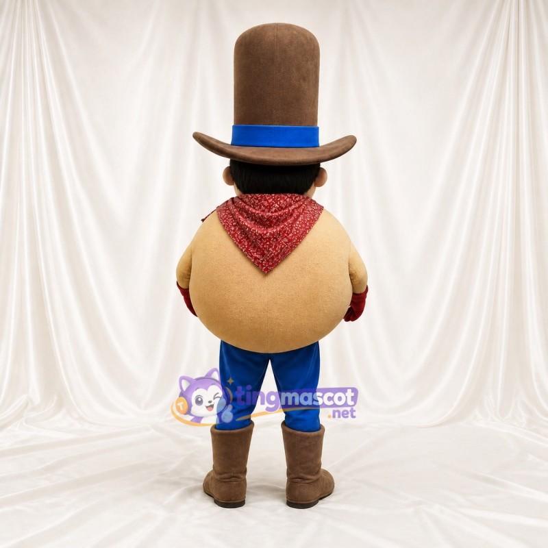 Cowboy Costume de mascotte intégral pour adultes Événements scolaires
