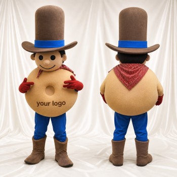 Cowboy Costume de mascotte intégral pour adultes Événements scolaires