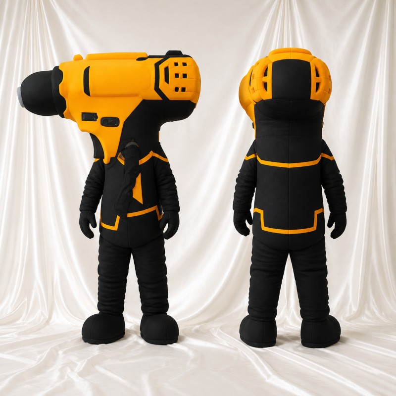 Power Tool Mascot Costume Full Body for Adults Trade Shows