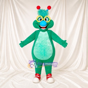 Turquoise Alien Bug Mascot Costume Full Body for Adults School Events