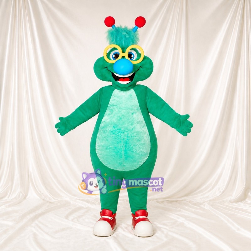 Turquoise Alien Bug Mascot Costume Full Body for Adults School Events