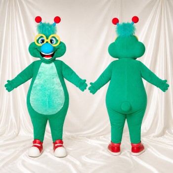 Turquoise Alien Bug Mascot Costume Full Body for Adults School Events