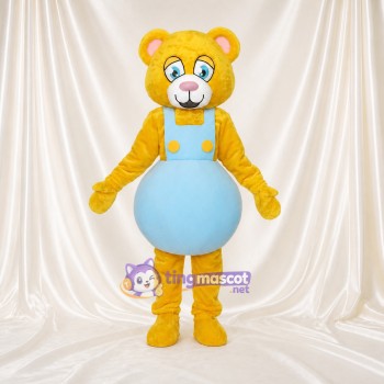 Ours Jaune Costume de mascotte intégral pour adultes Événements scolaires