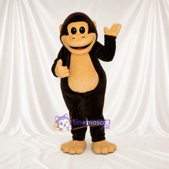 Dark Brown Monkey Mascot Costume Full Body for Adults Zoos