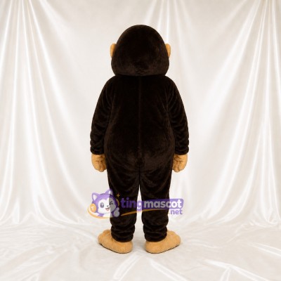 Dark Brown Monkey Mascot Costume Full Body for Adults Zoos
