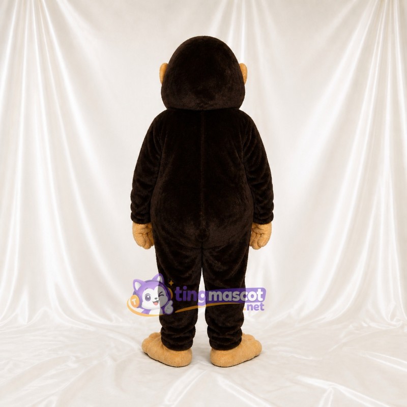 Dark Brown Monkey Mascot Costume Full Body for Adults Zoos