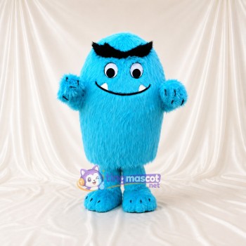 Monstre Poilu Turquoise Costume de mascotte intégral pour adultes Événements scolaires