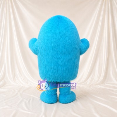 Turquoise Furry Monster Mascot Costume Full Body for Adults School Events