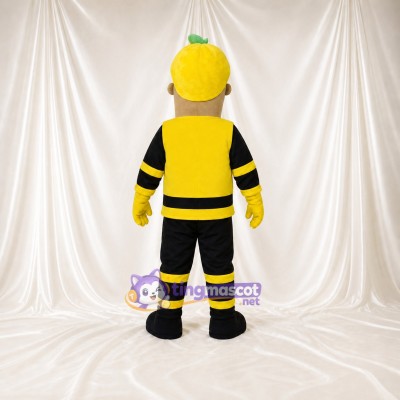 Yellow Safety Worker Mascot Costume Full Body for Adults Events