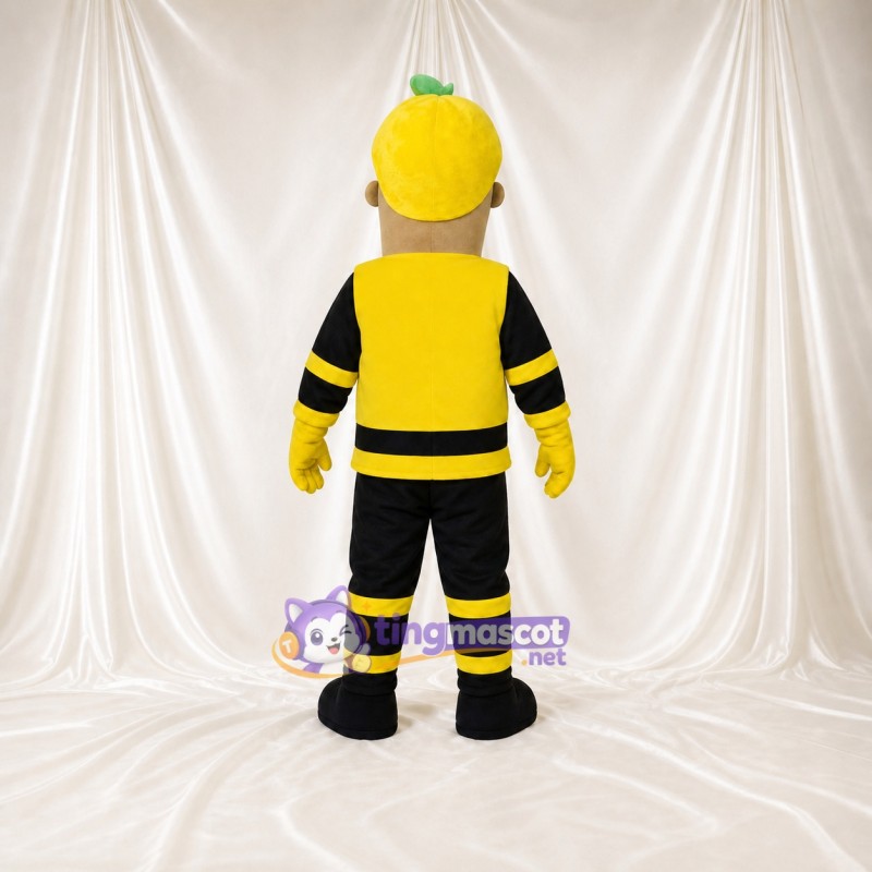 Yellow Safety Worker Mascot Costume Full Body for Adults Events