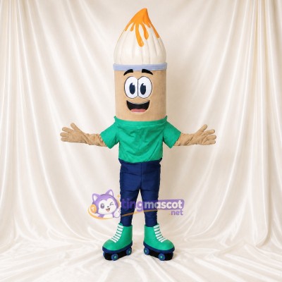 Paint Brush Mascot Costume Full Body for Adults School Events