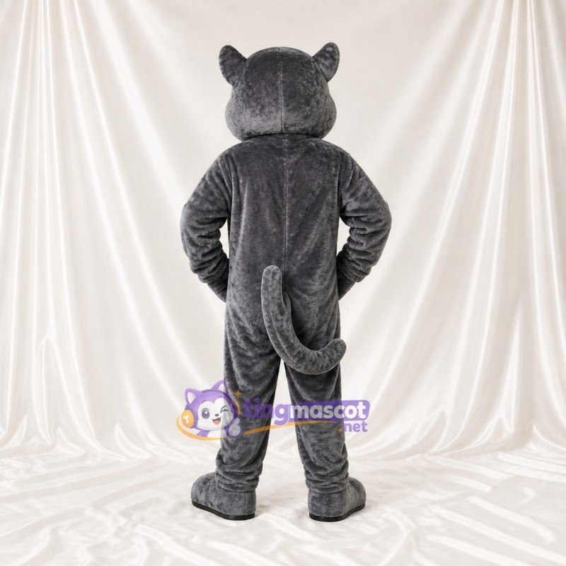 Costume de mascotte loup à ventre blanc intégral pour adultes – événements scolaires