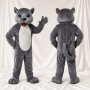 Costume de mascotte loup à ventre blanc intégral pour adultes – événements scolaires