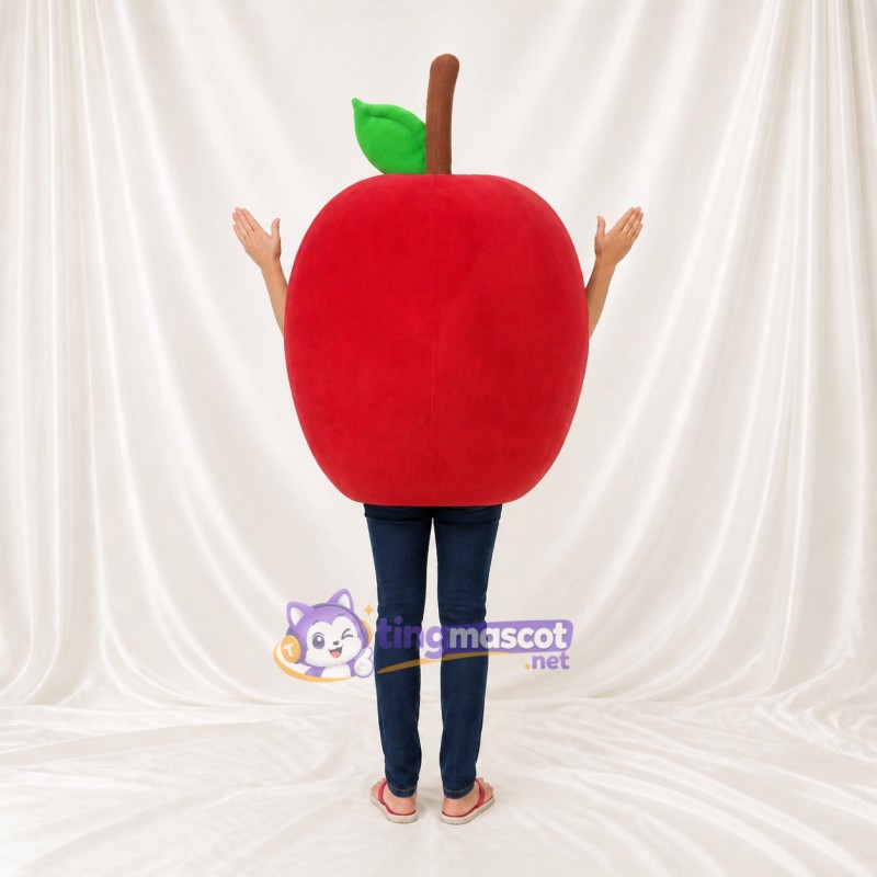 Red Apple Mascot Costume Full Body for Adults School Events