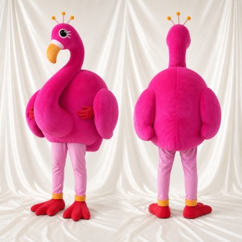 Flamingo Maskottchenkostüm Ganzkörper für Erwachsene Zoos