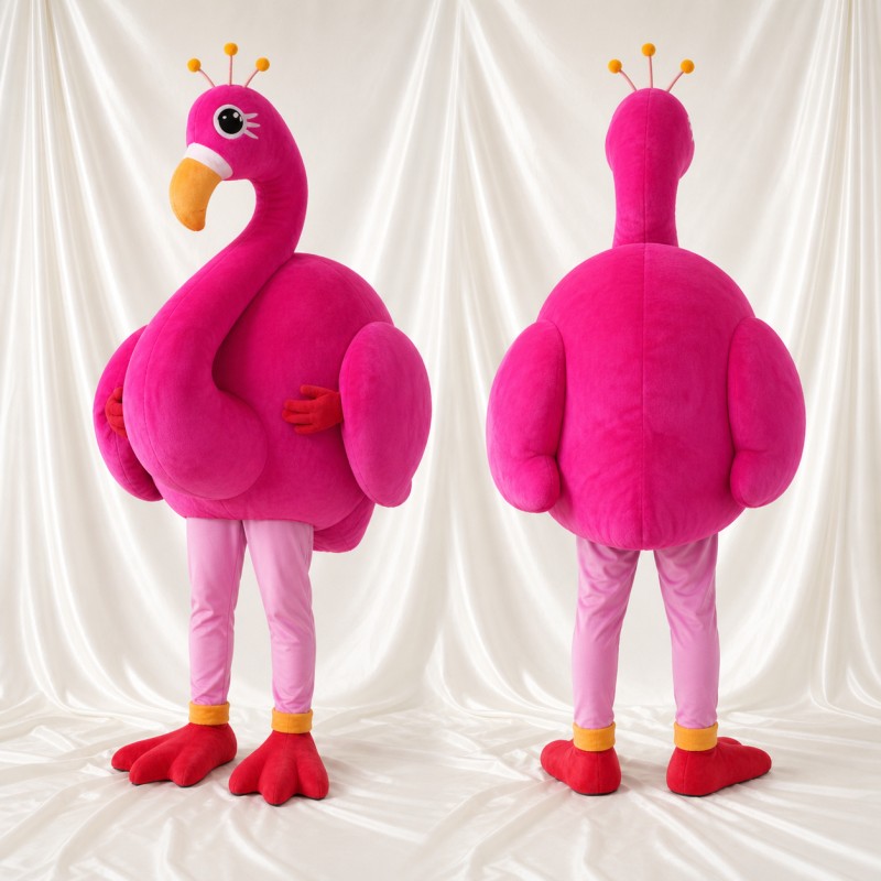 Flamingo Mascot Costume Full Body for Adults Zoos