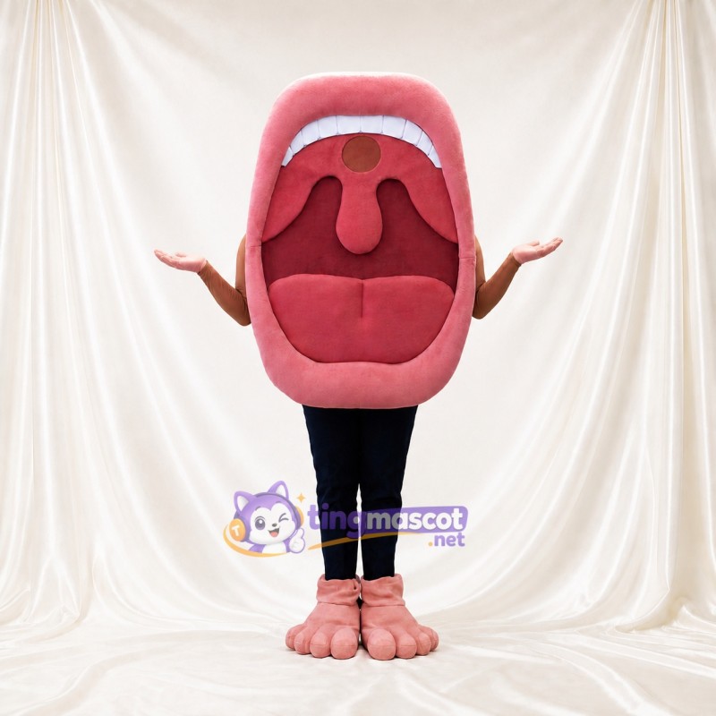Mouth Character Mascot Costume Full Body for Adults Health Events