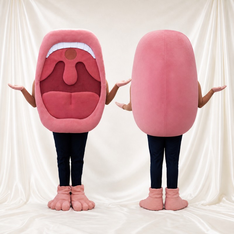 Mouth Character Mascot Costume Full Body for Adults Health Events