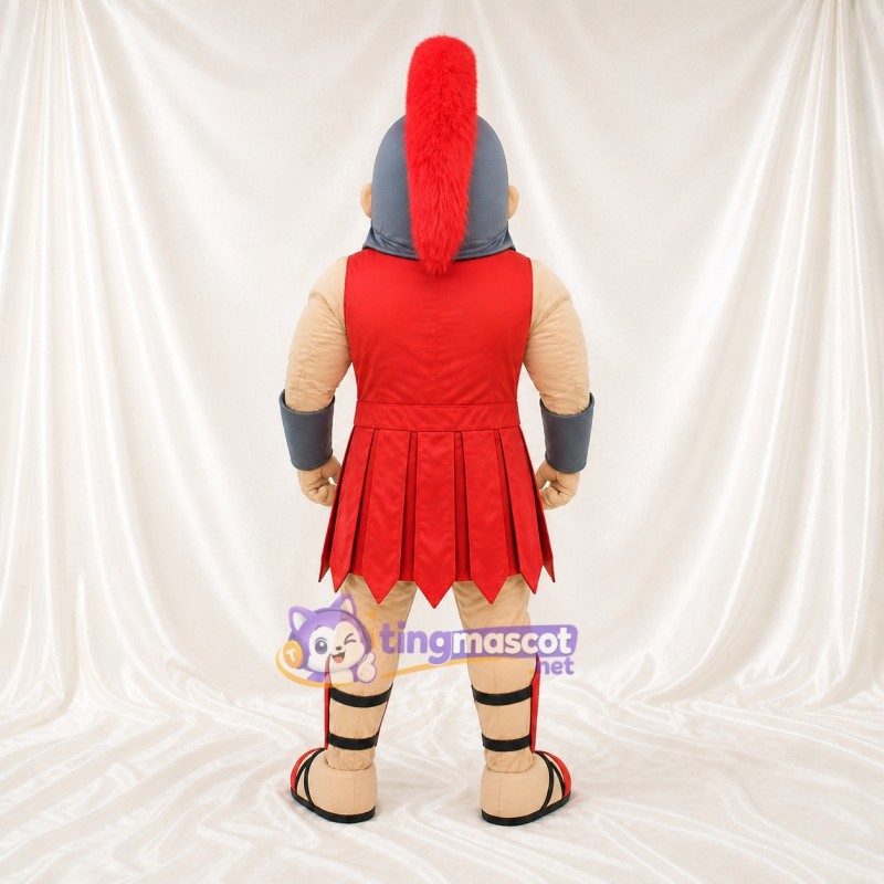 Red Ancient Warrior Mascot Costume Full Body for Adults Museums