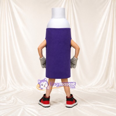 Purple Bottle Mascot Costume Full Body for Adults Trade Shows