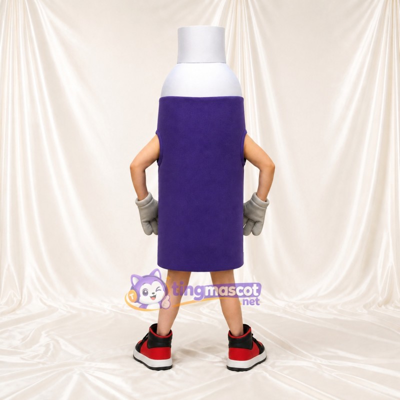 Purple Bottle Mascot Costume Full Body for Adults Trade Shows