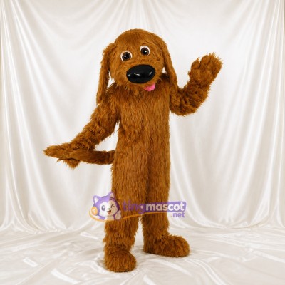 Long Shaggy Dog Mascot Costume Full Body for Adults School Events