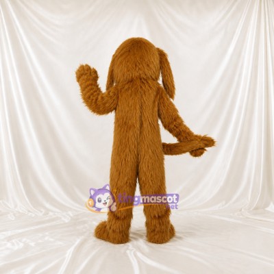 Long Shaggy Dog Mascot Costume Full Body for Adults School Events