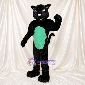 Green Belly Panther Mascot Costume Full Body for Adults Sports Events
