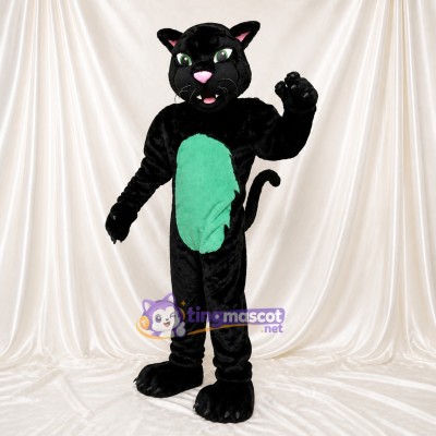 Panthère ventre vert Costume de mascotte intégral pour adultes Événements sportifs