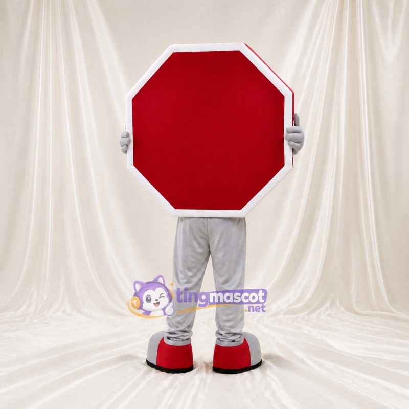 Stop Sign Mascot Costume Full Body for Adults School Events