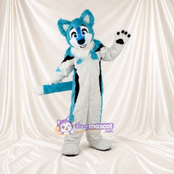 Renard Turquoise Costume de mascotte intégral pour adultes Événements sportifs