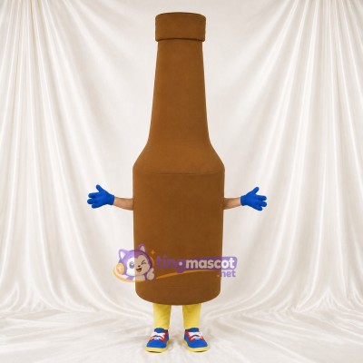 Bouteille de Sauce Brune Costume de mascotte intégral pour adultes Événements gastronomiques