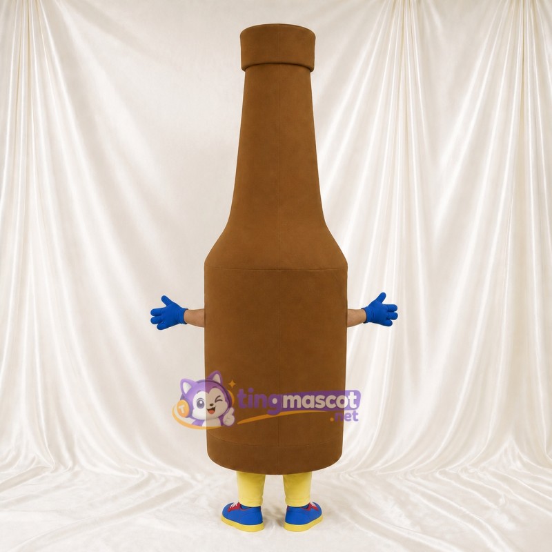 Bouteille de Sauce Brune Costume de mascotte intégral pour adultes Événements gastronomiques