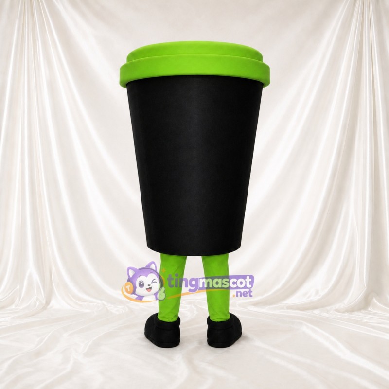 Lime Takeaway Coffee Cup Mascot Costume Full Body for Adults Food Events