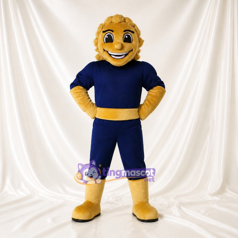 Gold Athlete Mascot Costume Full Body for Adults Sports Events