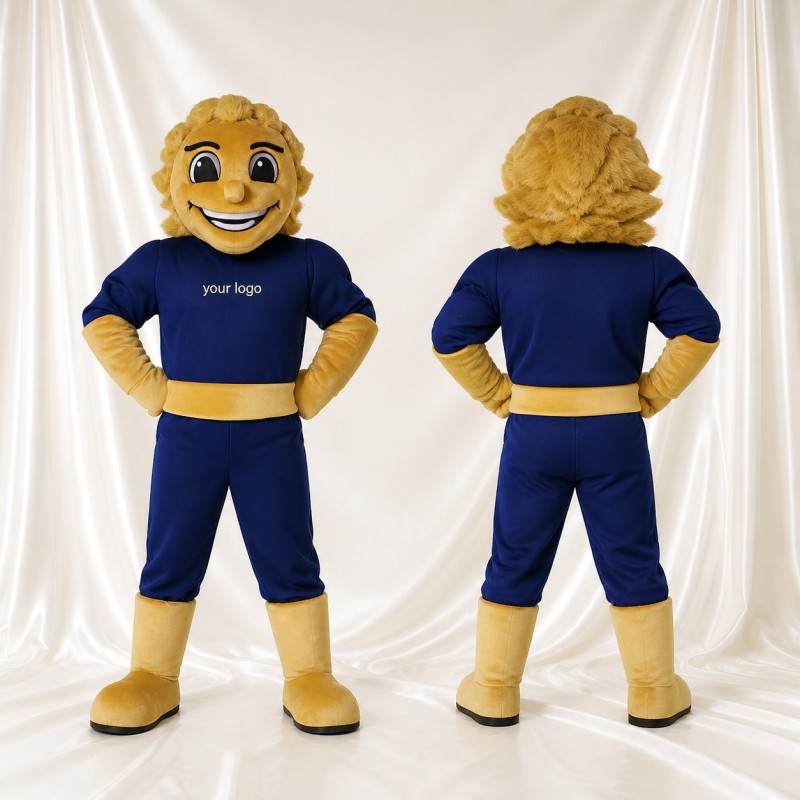 Gold Athlete Mascot Costume Full Body for Adults Sports Events