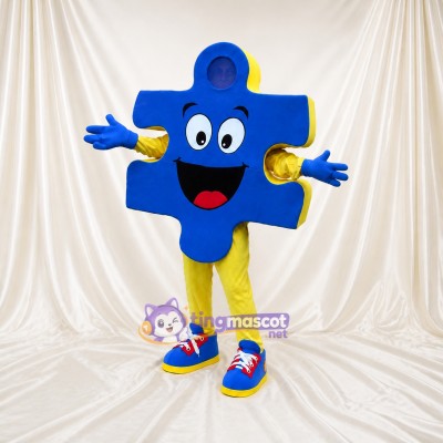 Puzzle Piece Mascot Costume Full Body for Adults Charity Events