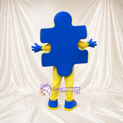 Puzzle Piece Mascot Costume Full Body for Adults Charity Events