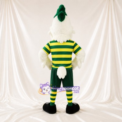 Striped Sports Eagle Mascot Costume Full Body for Adults Sports Events