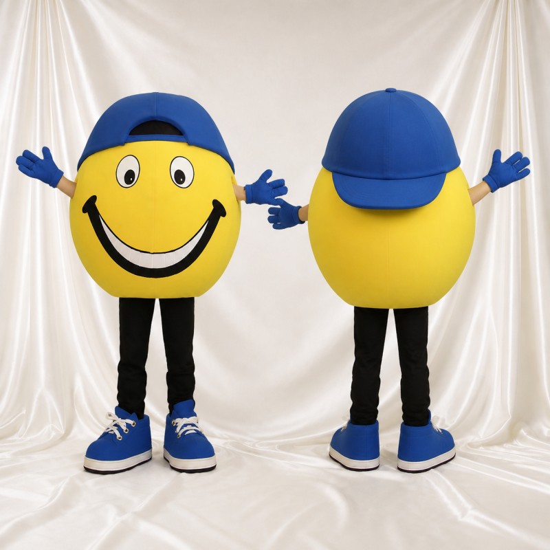 Smiley Face Mascot Costume Full Body for Adults Charity Events
