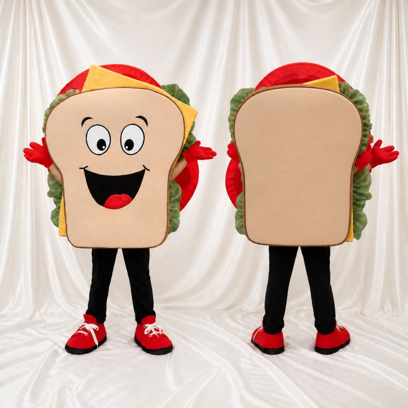 Sandwich Mascot Costume Full Body for Adults Food Events